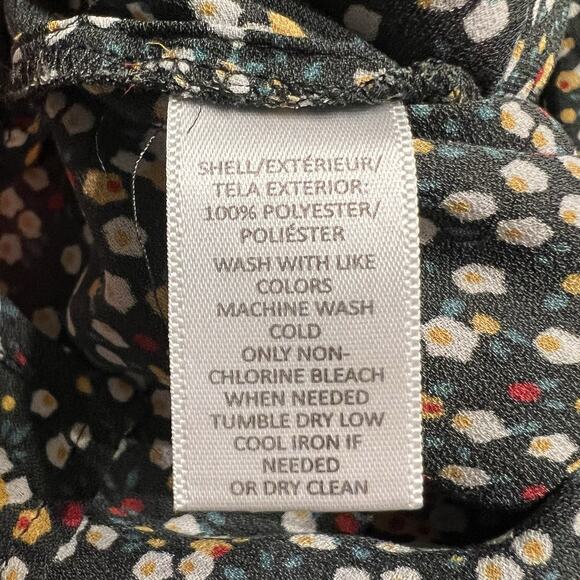 Loft Women's Boho Long Sleeve Ruffles Floral Blouse Lightweight Size S (A0128) - Picture 8 of 8